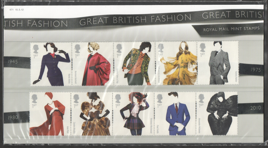 (image for) 2012 Great British Fashion Presentation Pack 471 - Click Image to Close